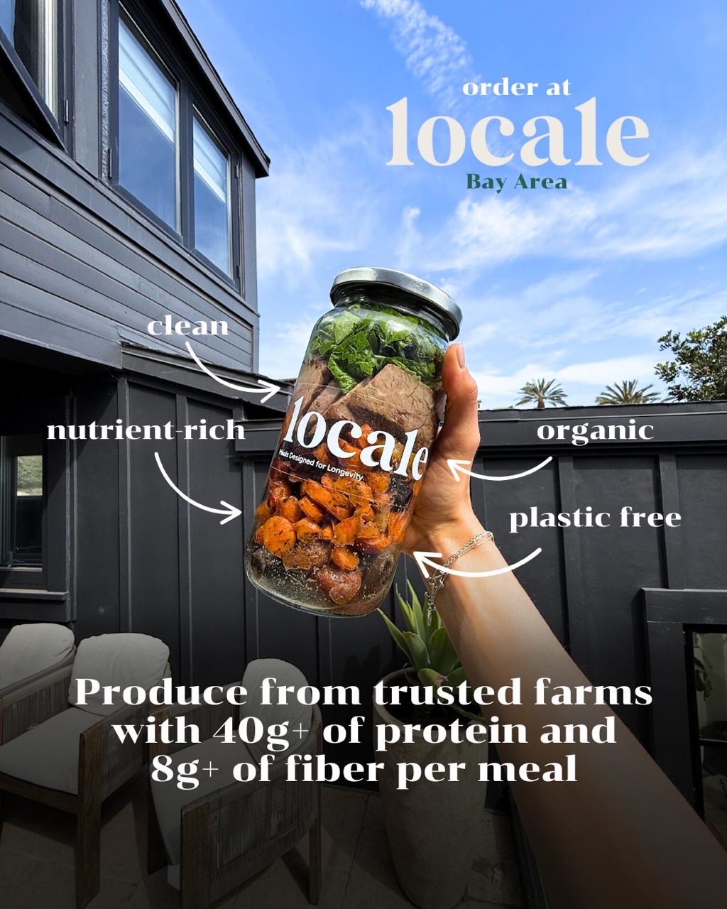 Locale Facebook ad: High Protein Meals Designed For Longevity