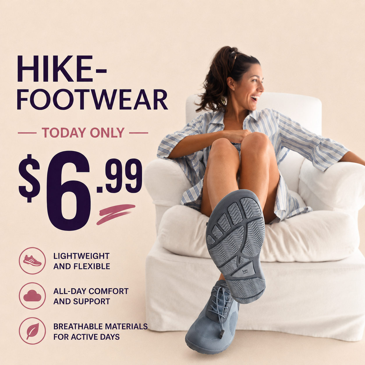 Comfy Step Outlet Facebook ad: Feel comfortable in every step