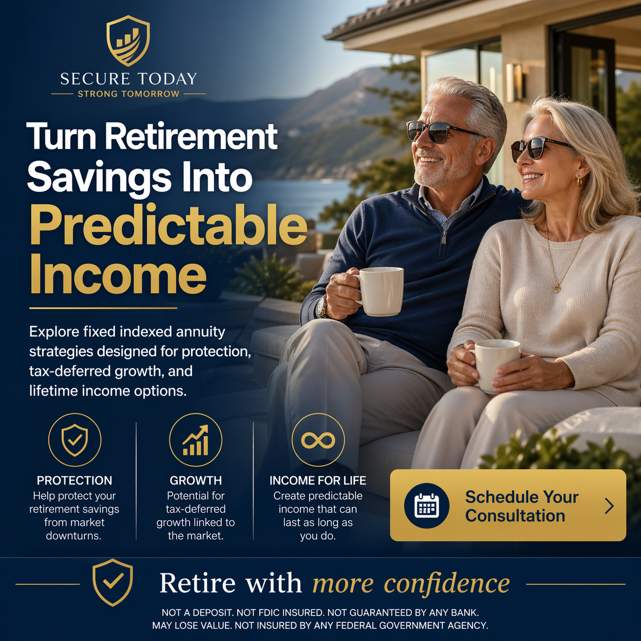 Financial Literacy Tips and Information Facebook ad: Explore Protected Income Strategies