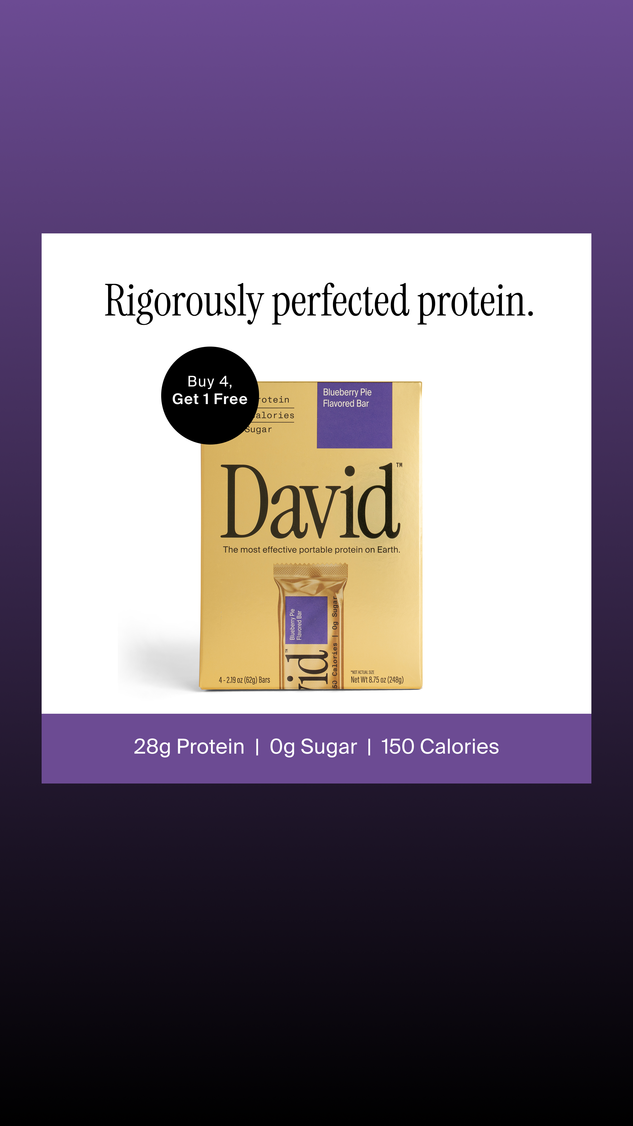David Protein Facebook ad