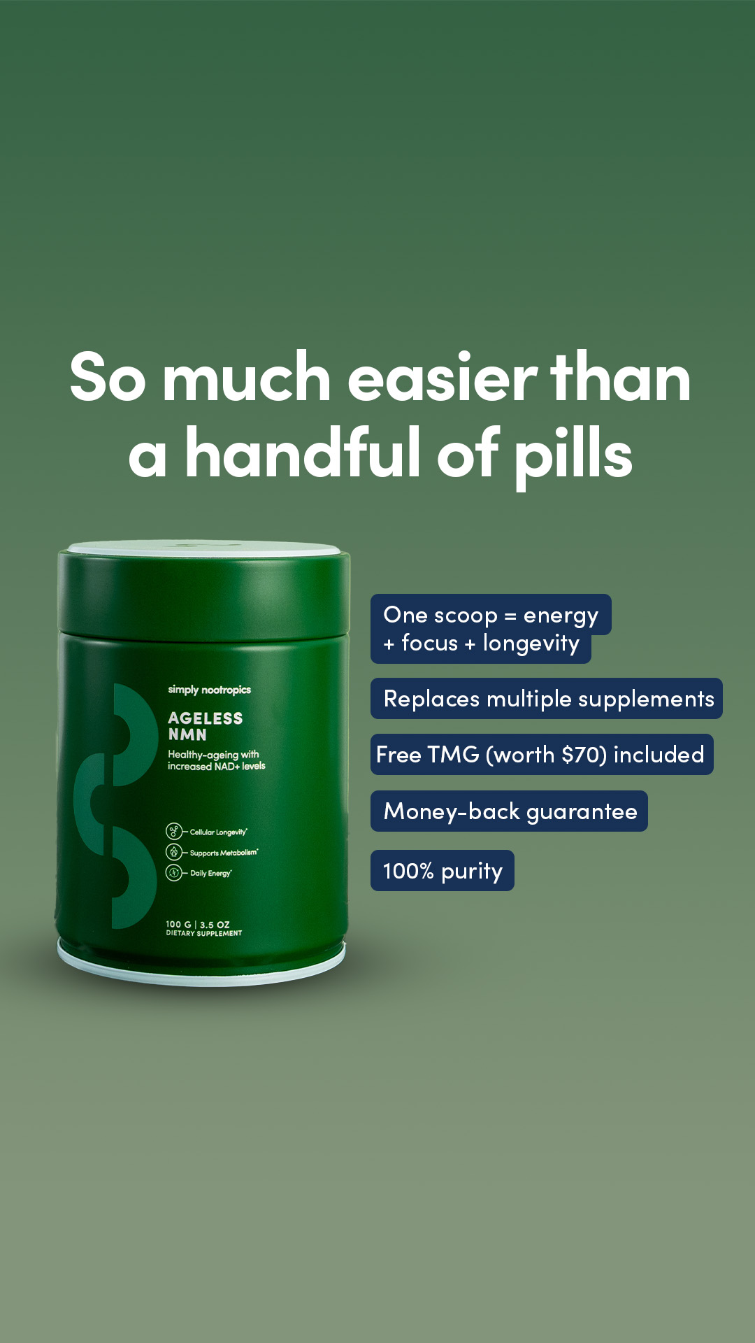 Simply Nootropics Facebook ad