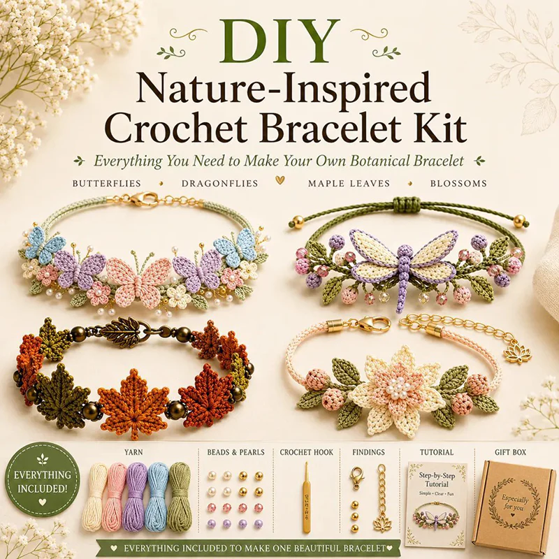Classificaty- Facebook ad: Nature-Inspired DIY Crochet Bracelet Kit