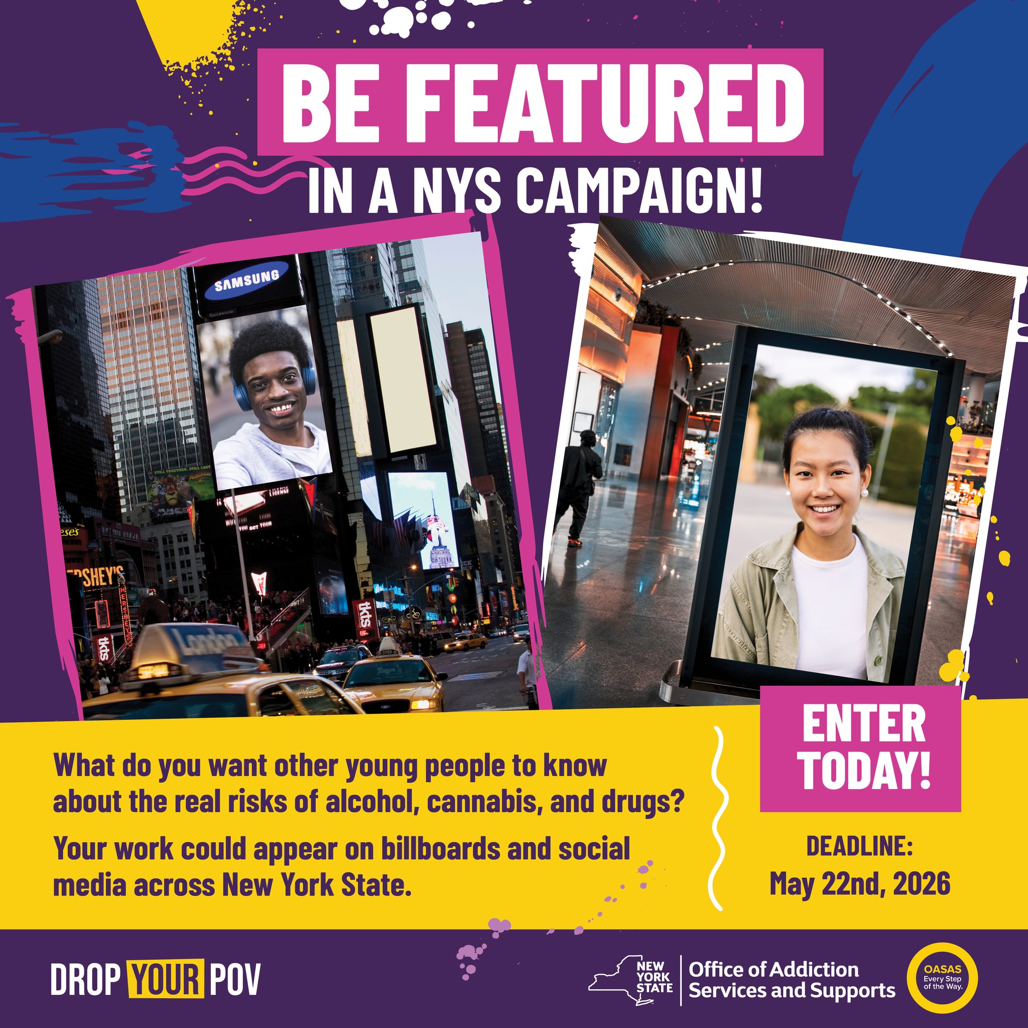 NYS OASAS Facebook ad: Drop Your POV