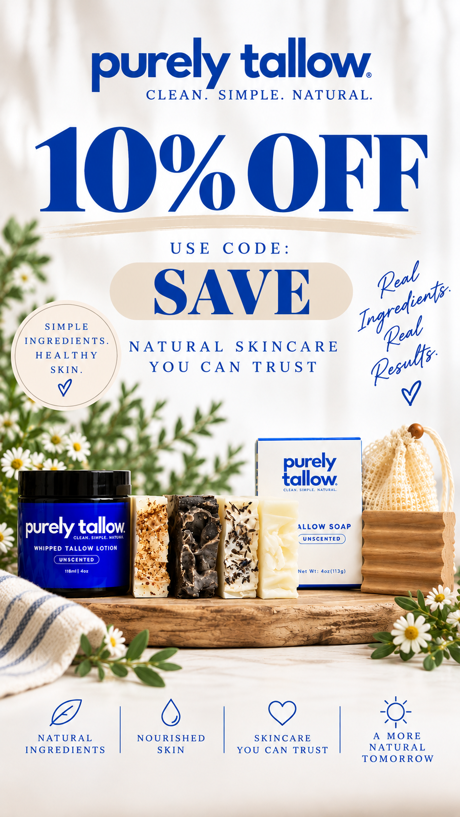 Purely Tallow Skincare Facebook ad: Consider This Your Sign