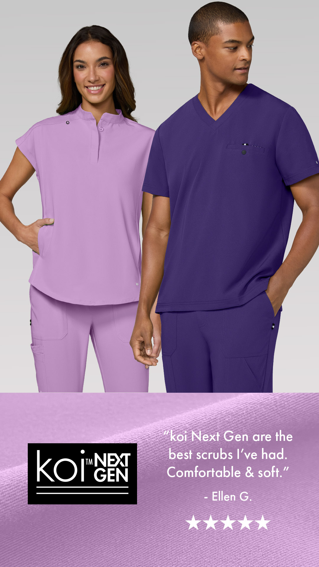 koi Designer Scrubs Facebook ad