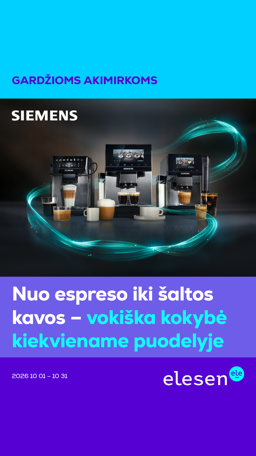 Elesen Facebook ad: Siemens kavos aparatai