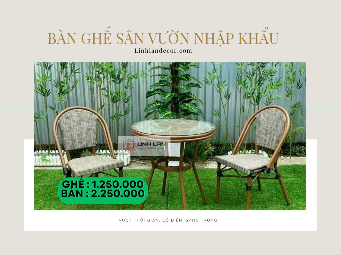 Bàn Ghế Sân Vườn Nhập Khẩu Facebook ad: BÀN GHẾ SÂN VƯỜN NHẬP KHẨU, GIÁ CHỈ…