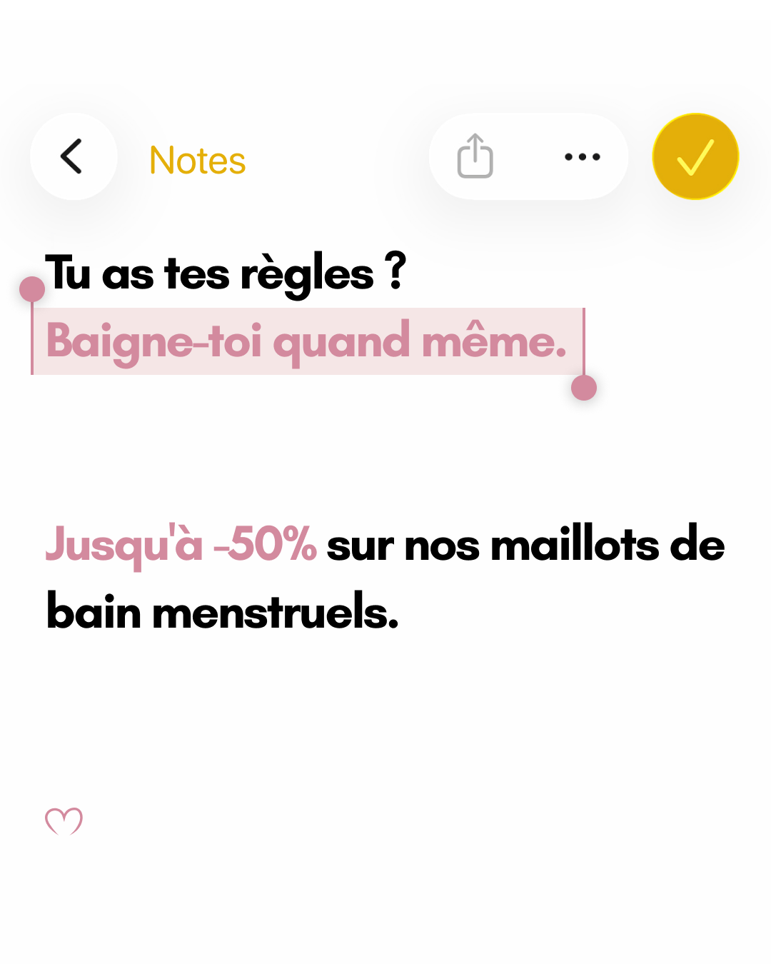 Mademoiselle Culotte Facebook ad
