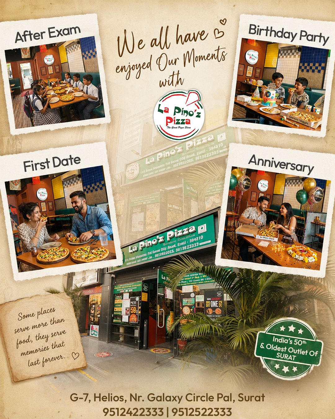 Lapinoz pizza Surat Facebook ad: Every special moment deserves great food and even…