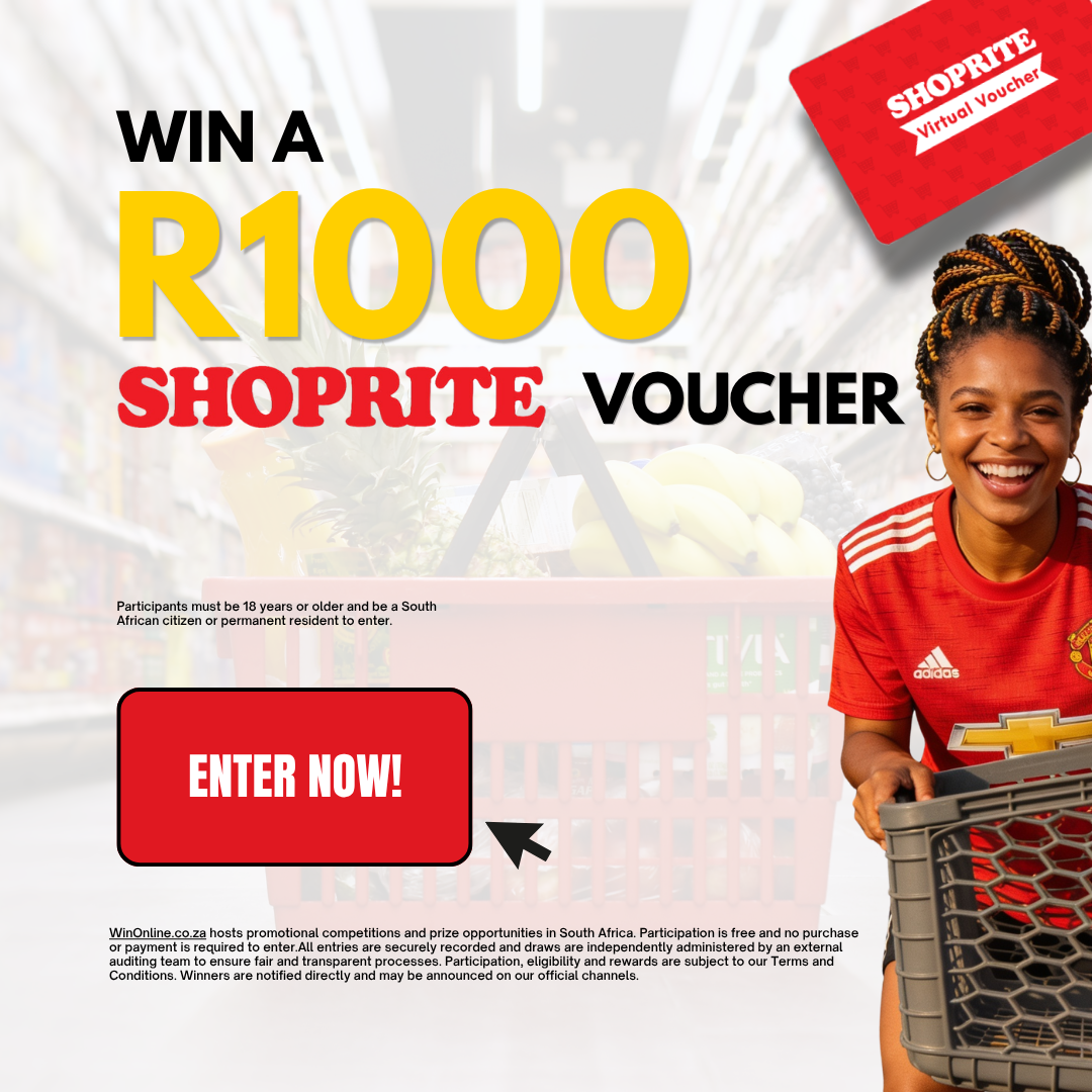 WinOnline Facebook ad: Win a R1,000 Shoprite Voucher!