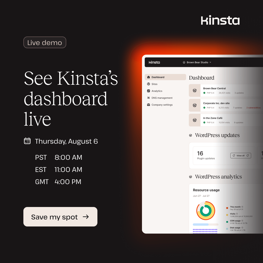 Kinsta Facebook ad