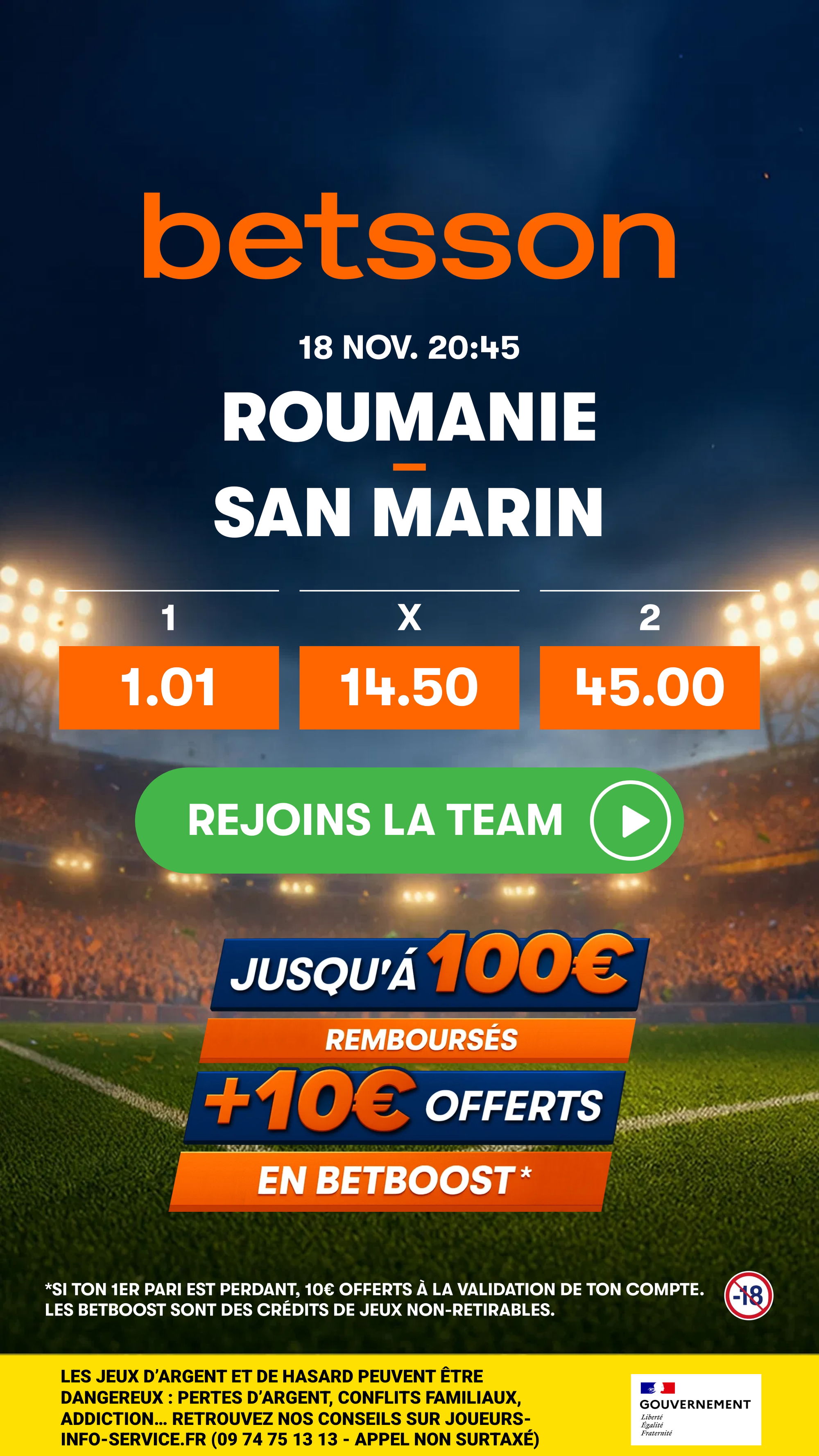 Betsson France Facebook ad