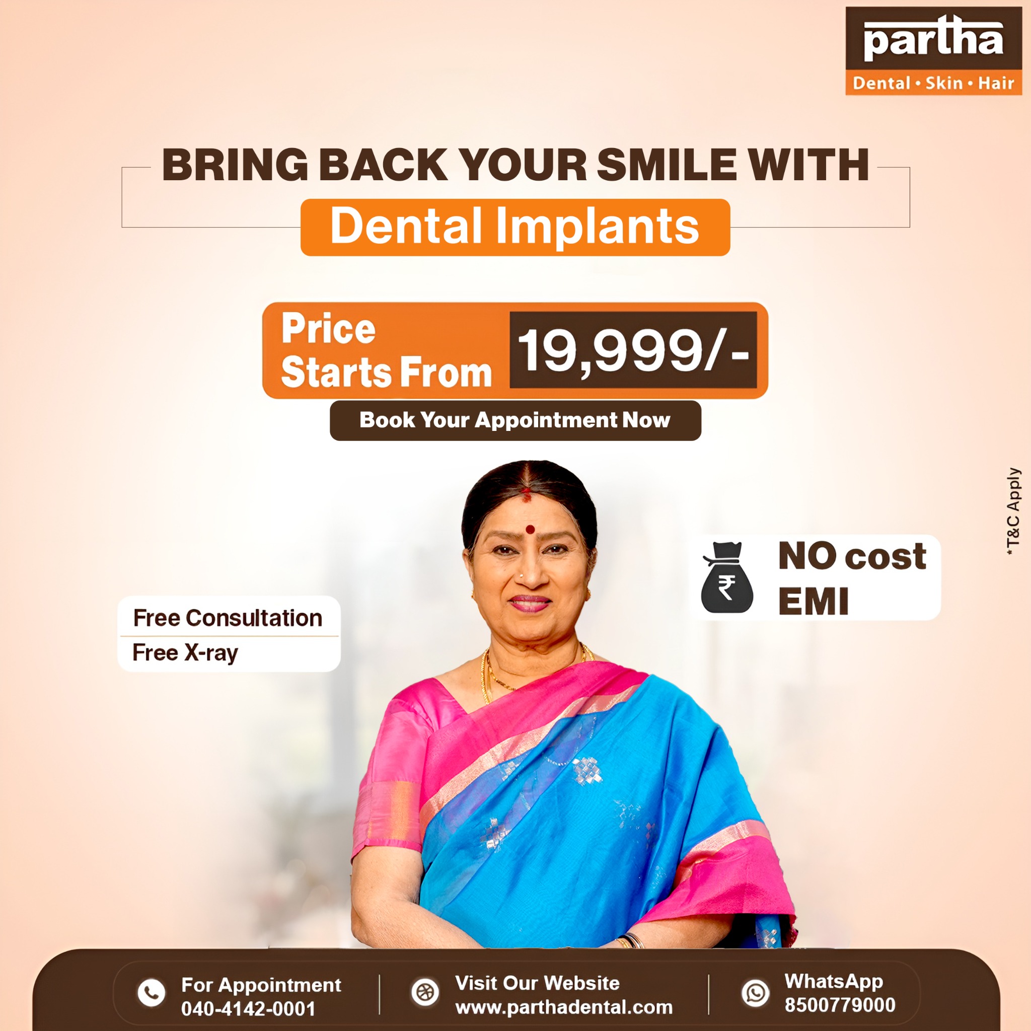 Partha Dental Skin Hair Clinic Facebook ad