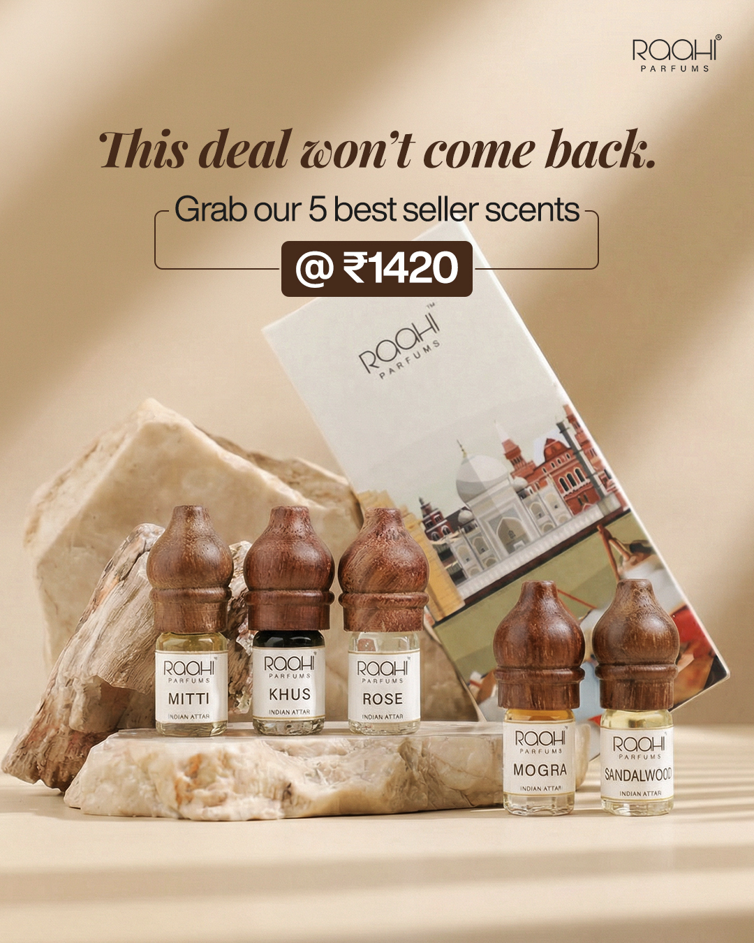 Raahi Parfums Facebook ad