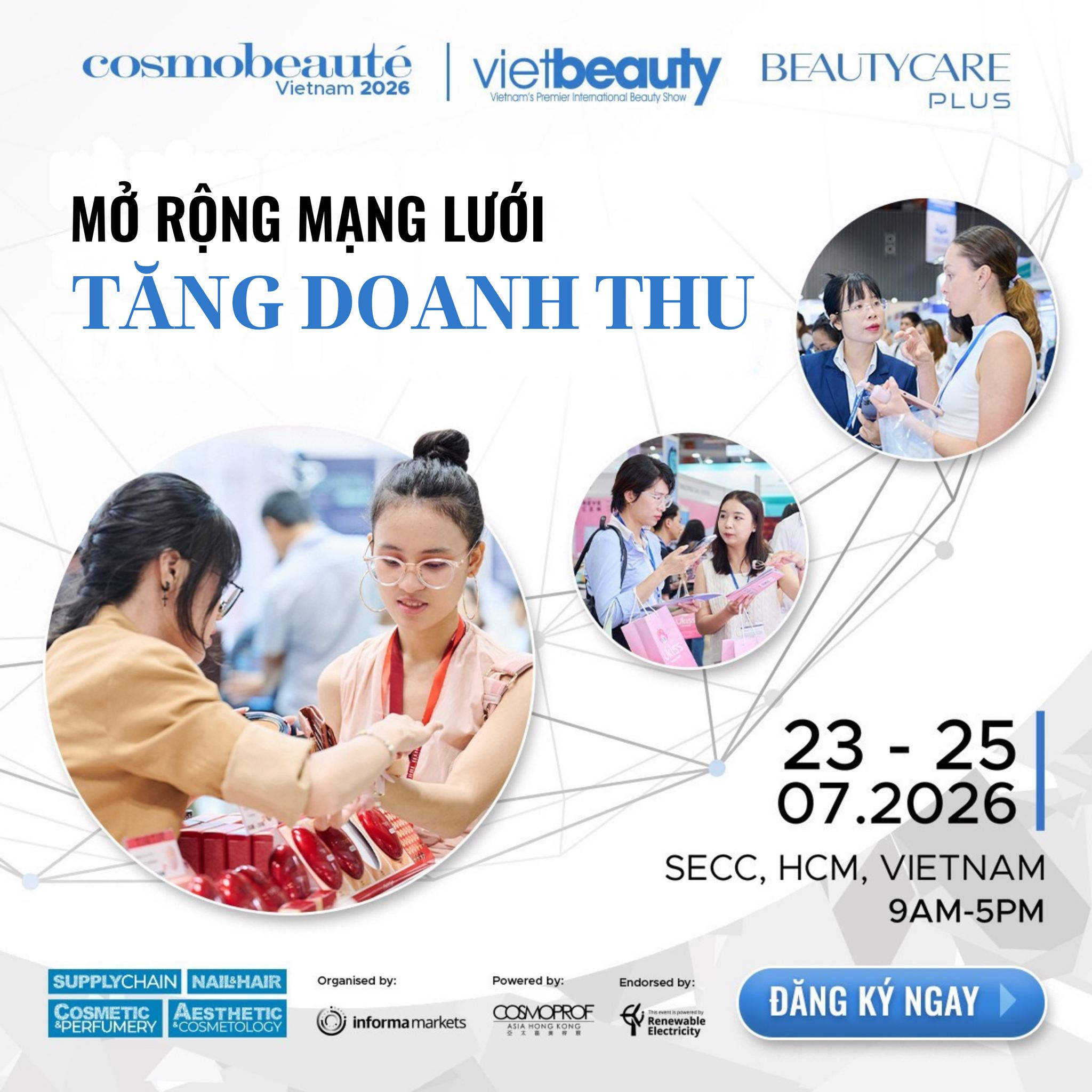 Vietbeauty Show Facebook ad: Đừng bỏ lỡ - Đăng ký tham quan ngay!