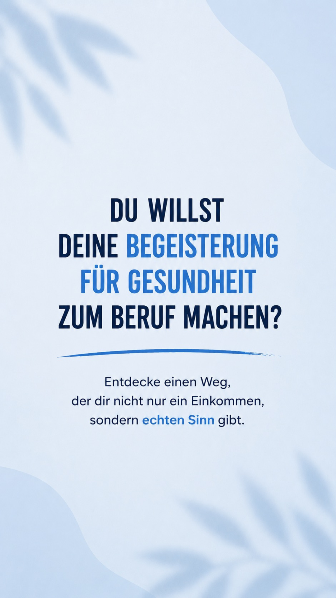 Avant Akademie Facebook ad: Mach deine Leidenschaft für Gesundheit zum Beruf