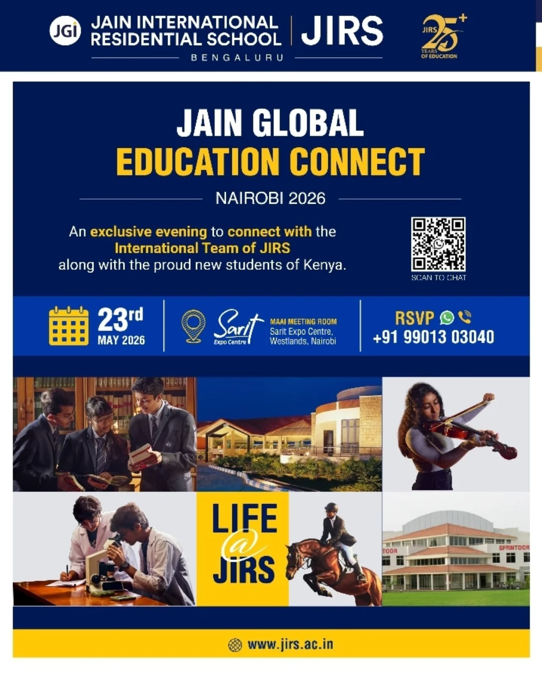 Sarit Expo Centre Facebook ad: JAIN GLOBAL EDUCATION CONNECT, NAIROBI 2026
