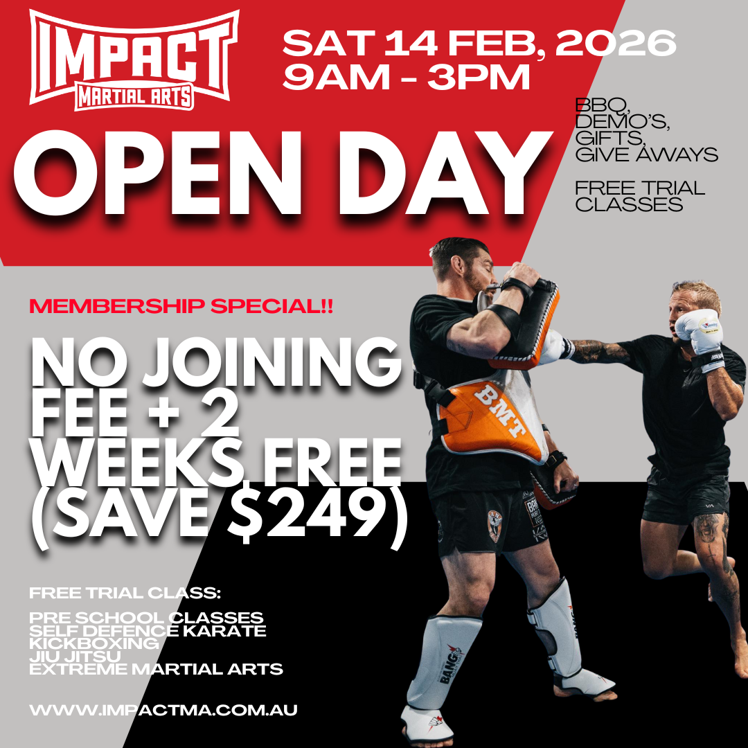 Impact Martial Arts Kilsyth Facebook ad from Jan 30, 2026