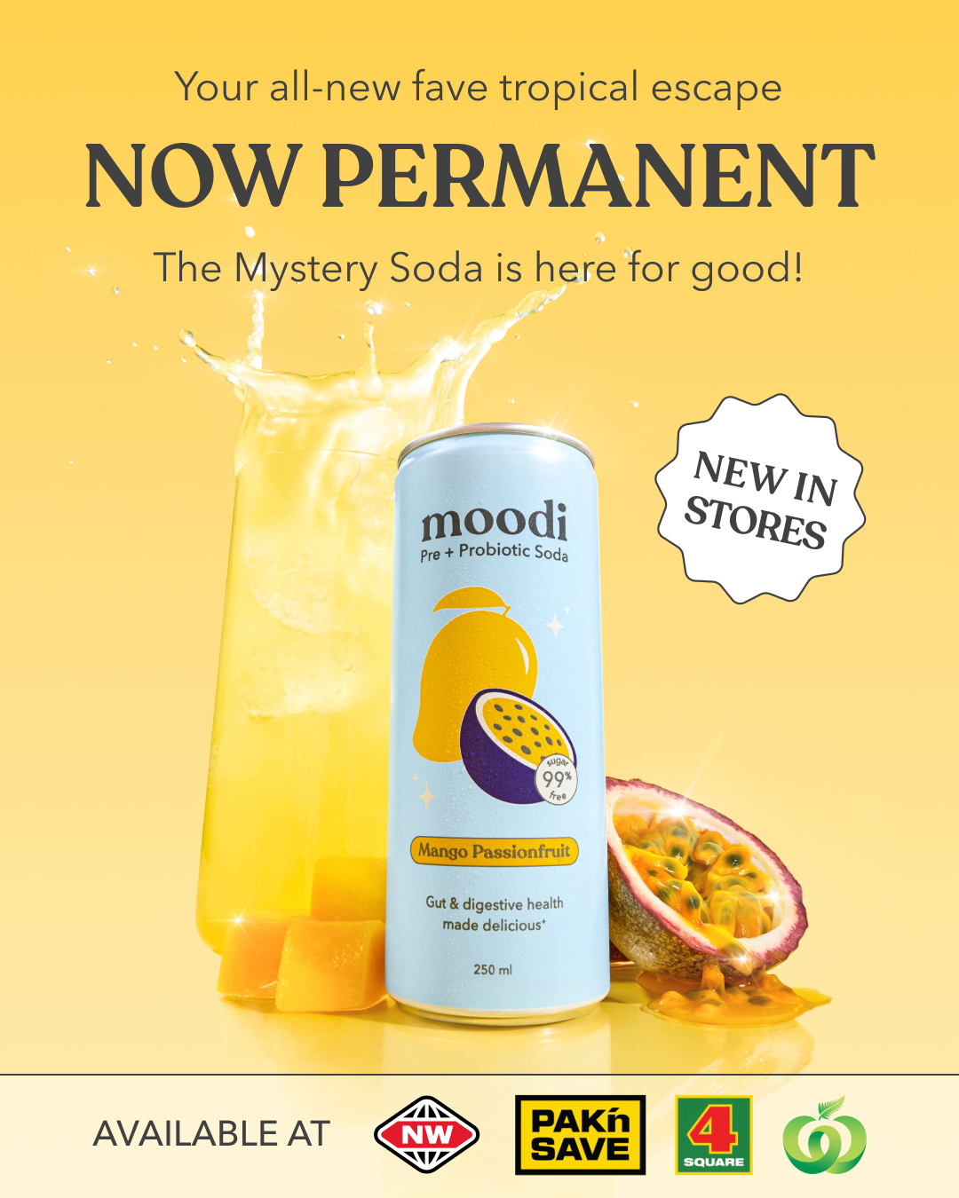 Moodi Facebook ad: NEW in stores