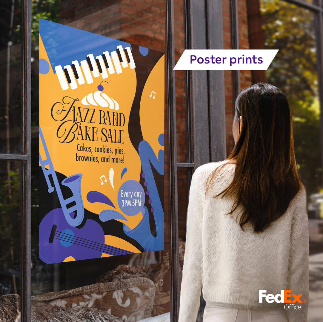 FedEx Office Facebook ad: From eye-catching posters to polished packaging, FedEx…