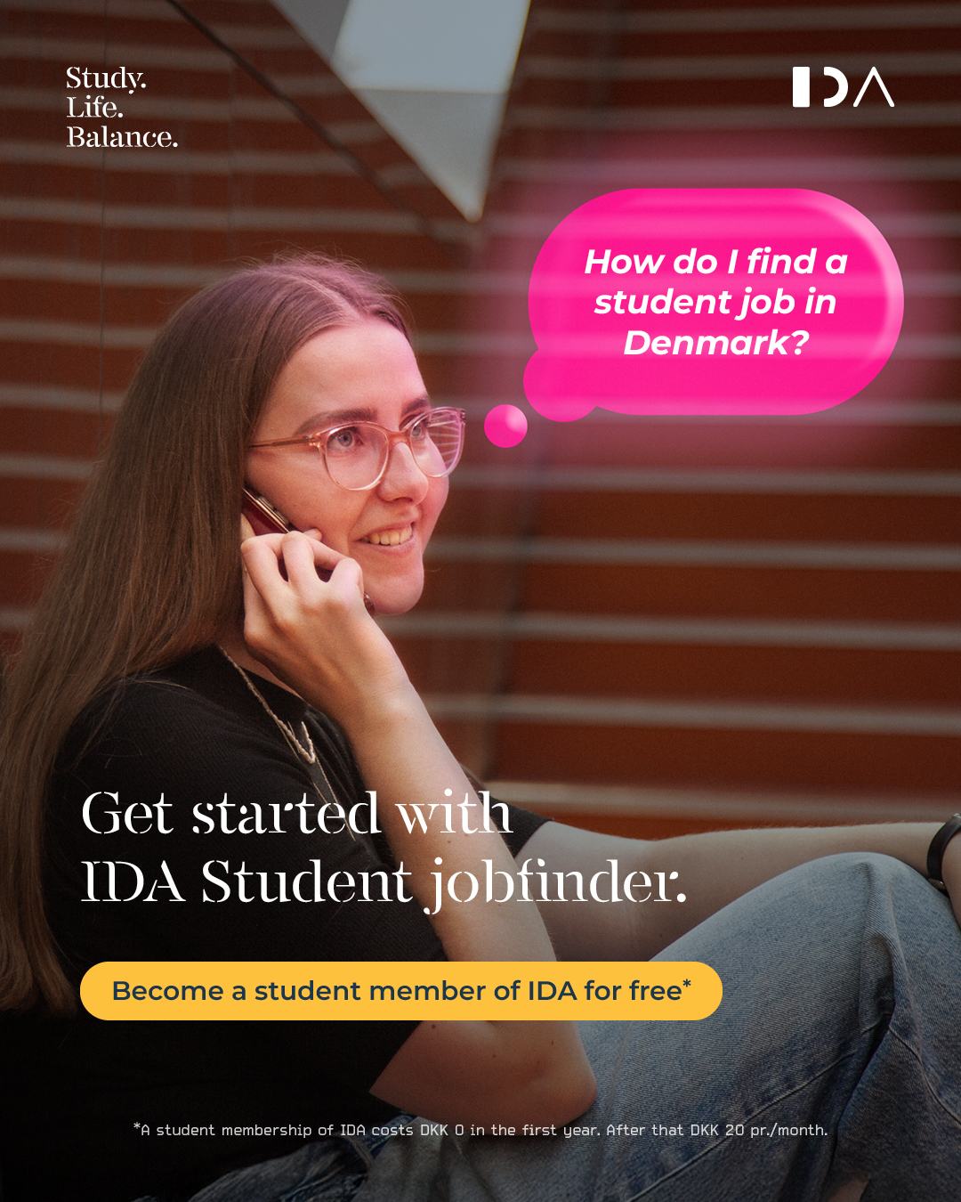 IDA for studerende Facebook ad from Jul 28, 2026