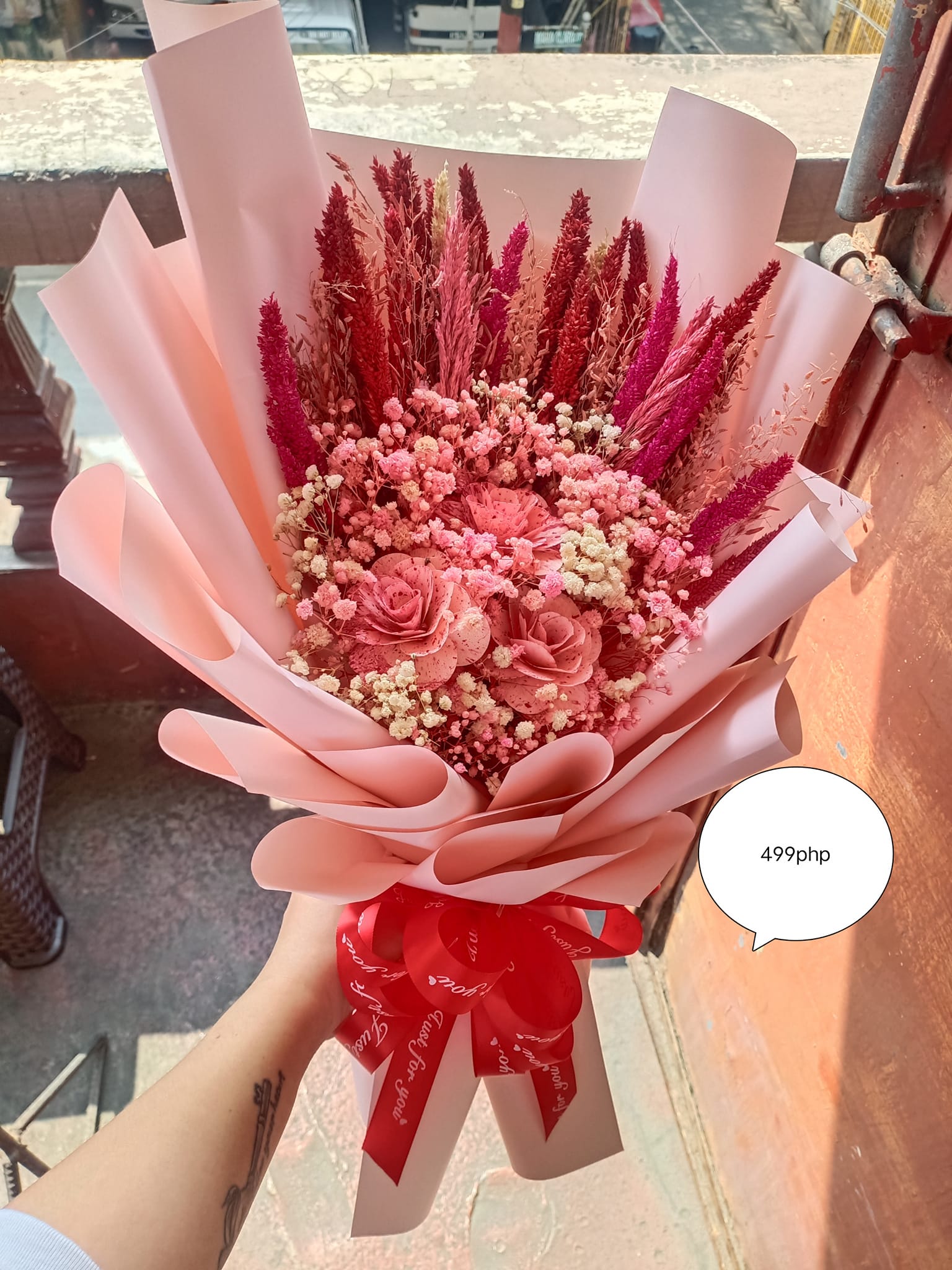 ZUE Boquets & Flowers Facebook ad: dried and fresh flower boquets available, we have…