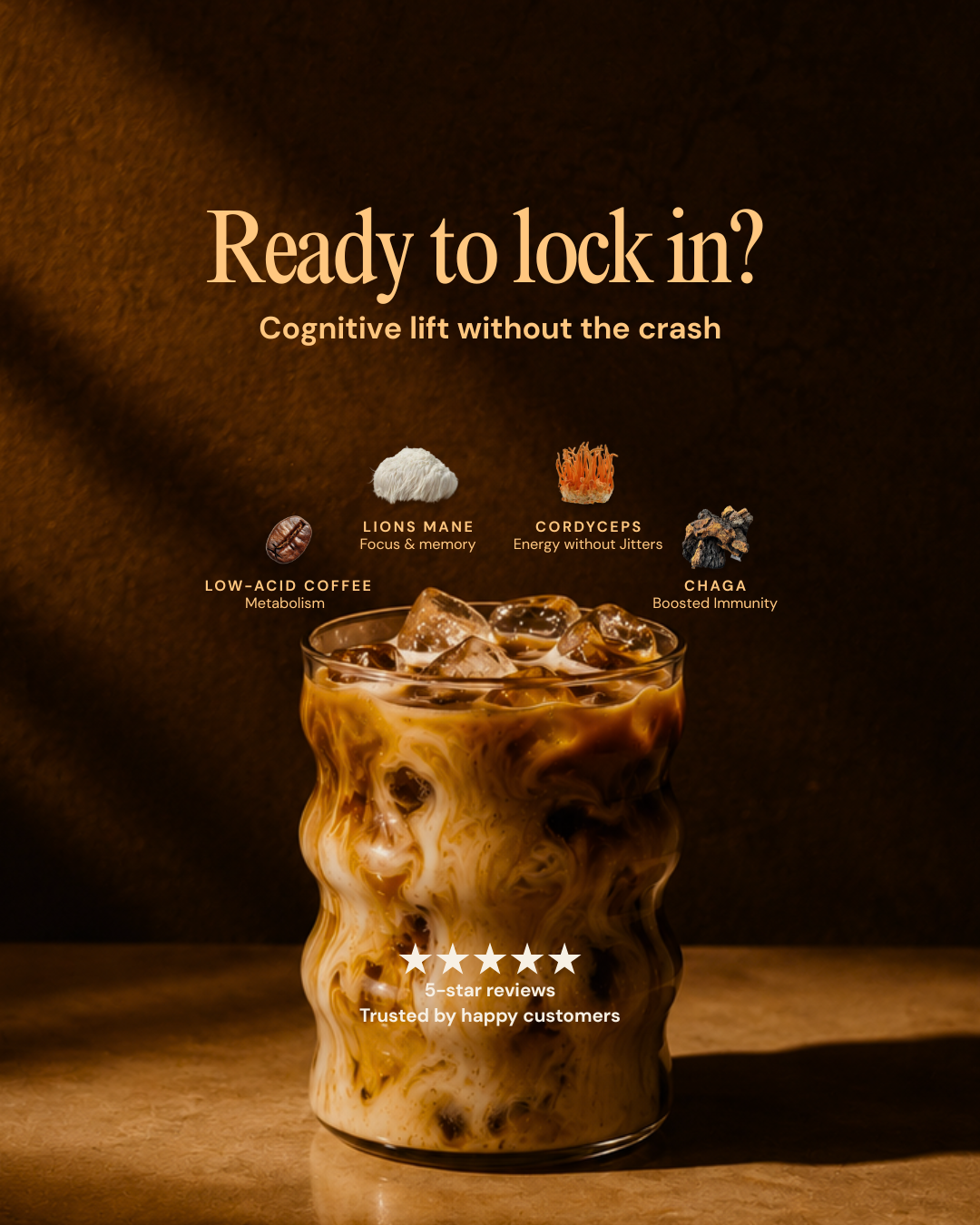 MOGU Facebook ad: Find your flow with every sip. Sourced from generational…
