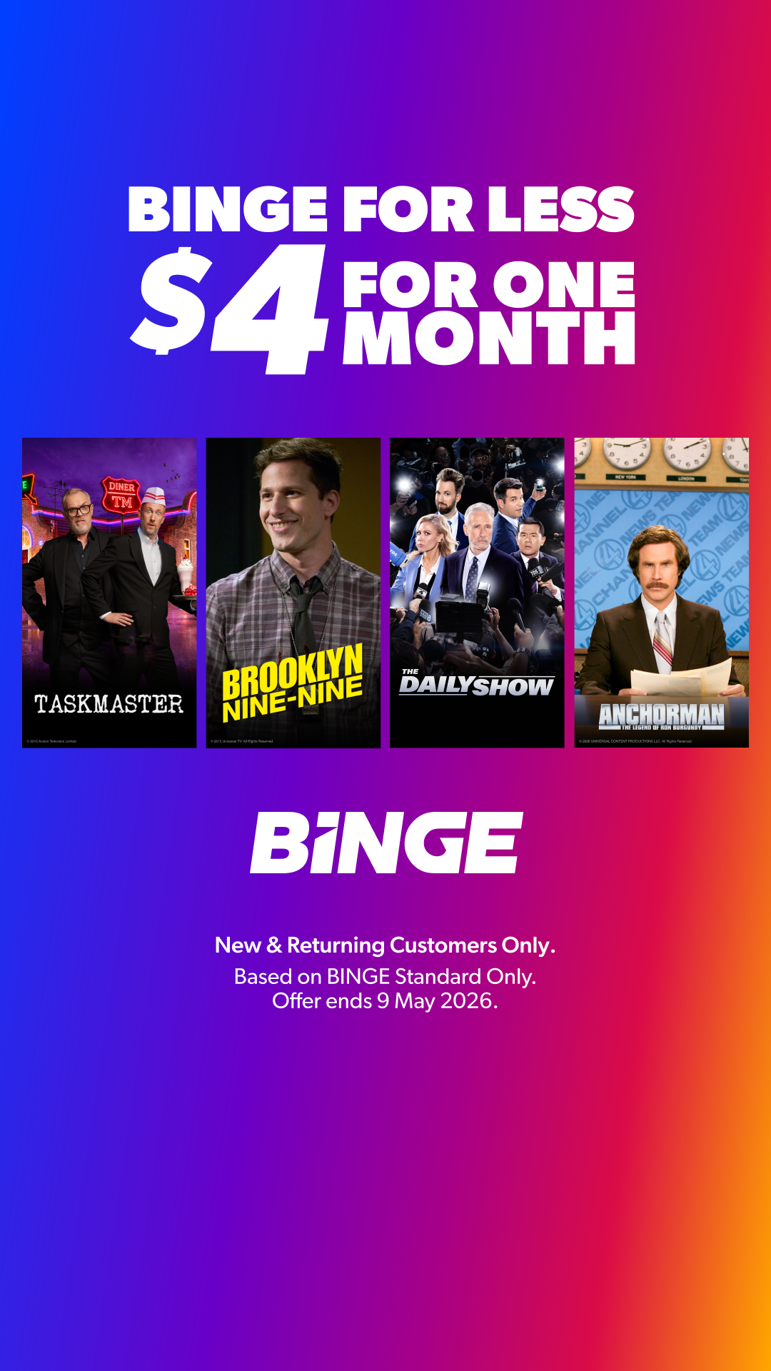 Binge Facebook ad