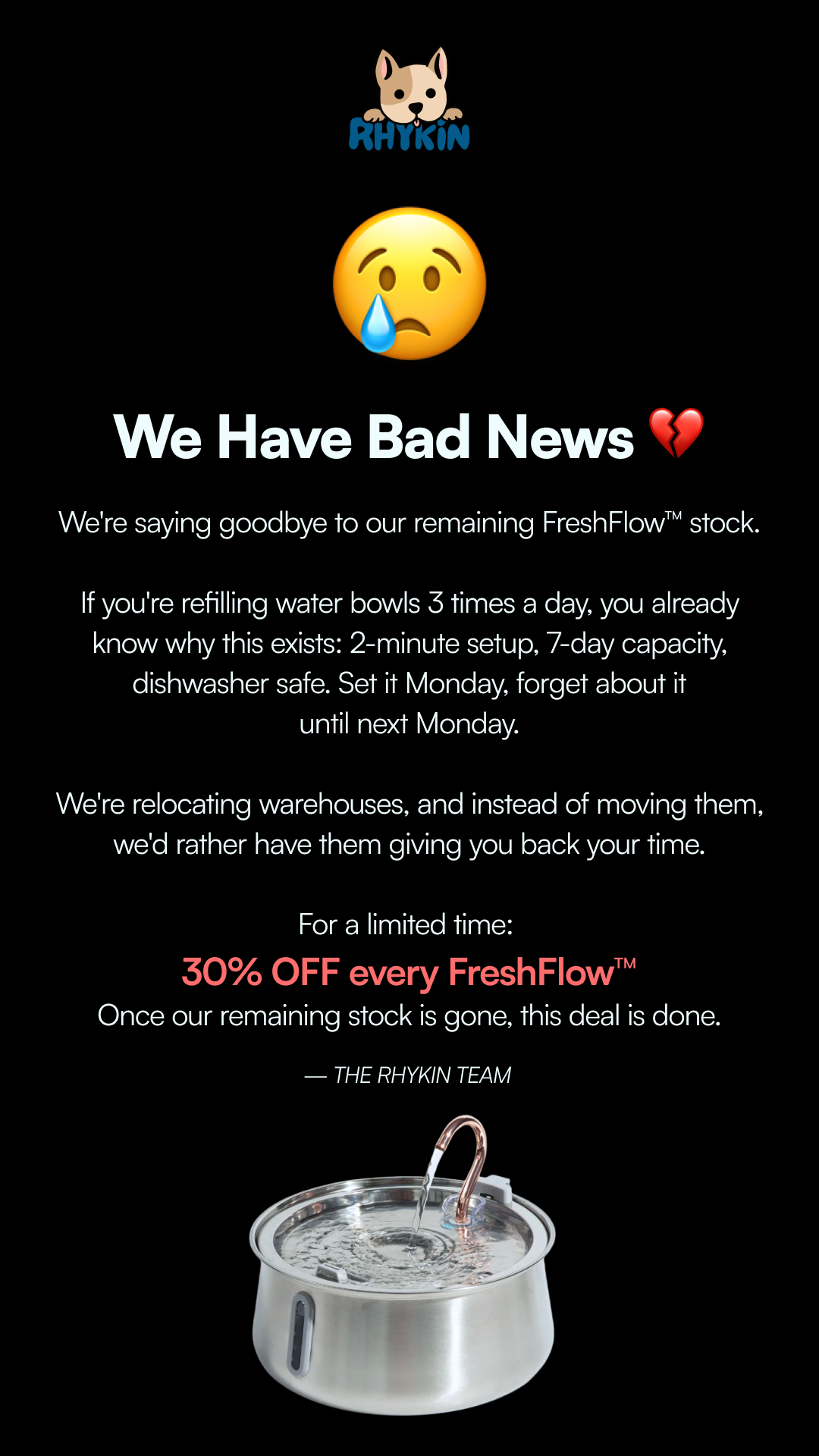 Rhykin Pet Co Facebook ad