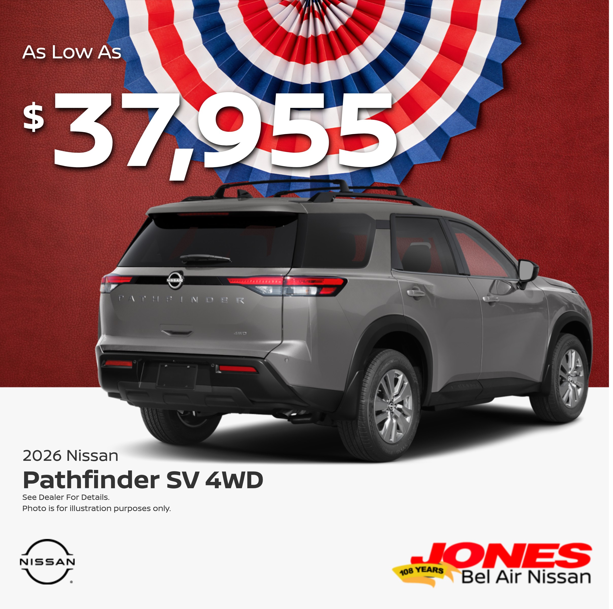 Jones Bel Air Nissan Facebook ad: Drive Into Something New at Jones Bel Air…
