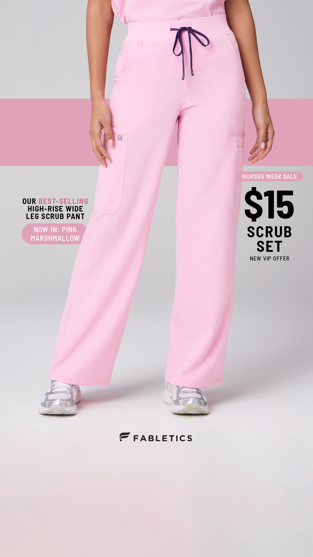 Fabletics Scrubs Facebook ad