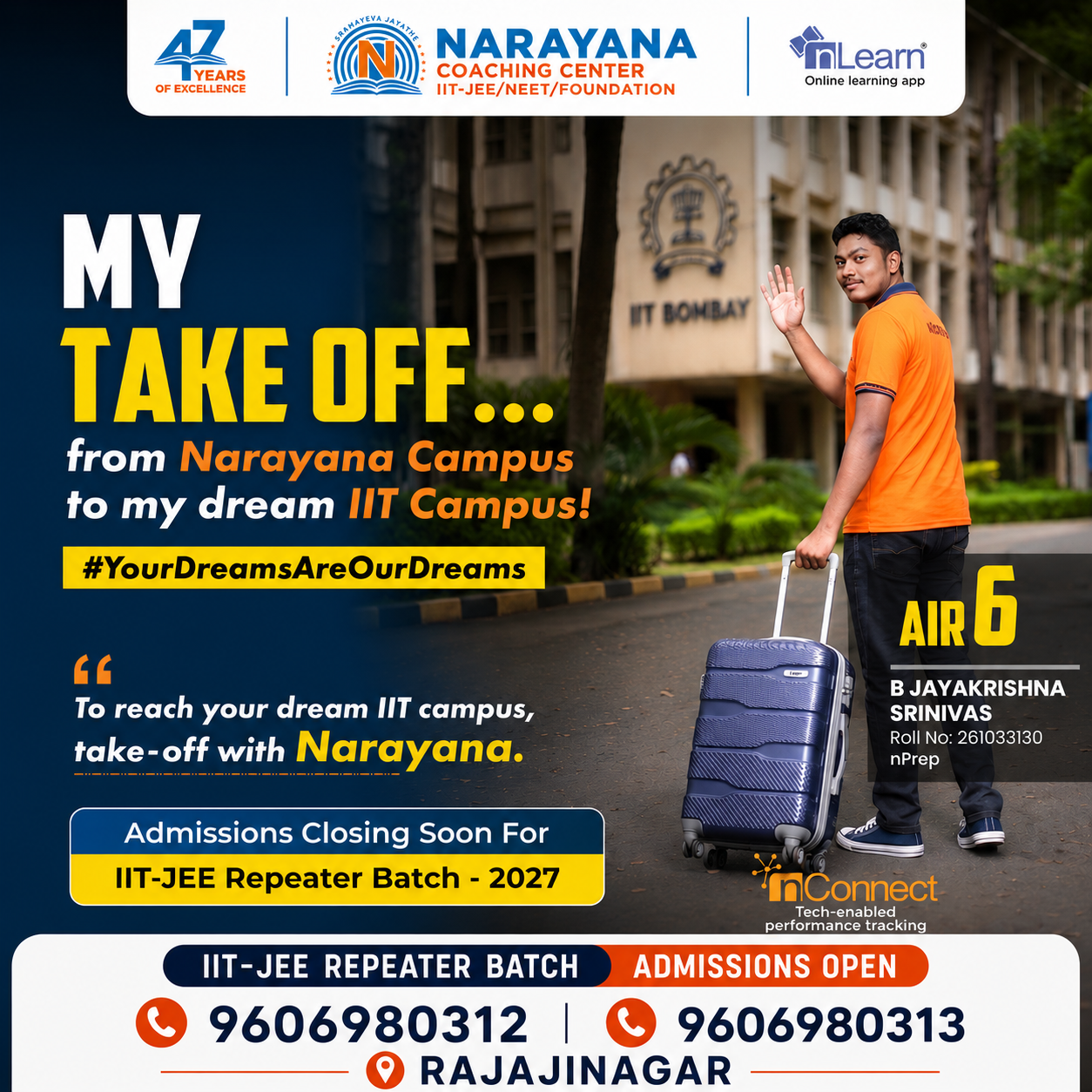 Narayana IIT JEE & NEET Coaching Institute Rajajinagar Facebook ad