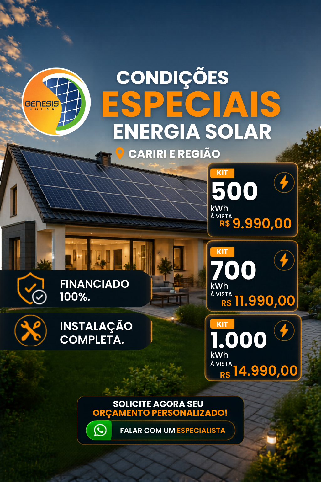 Gênesis Energia Solar Facebook ad