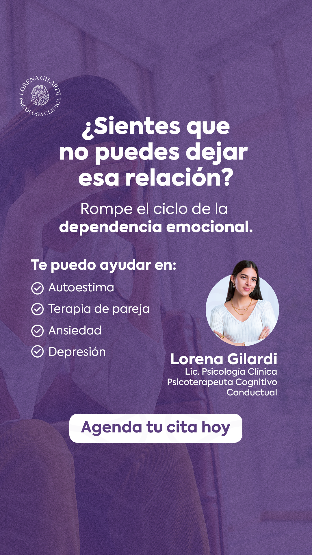 Psicóloga Lorena Gilardi Magnan Facebook ad from May 26, 2025