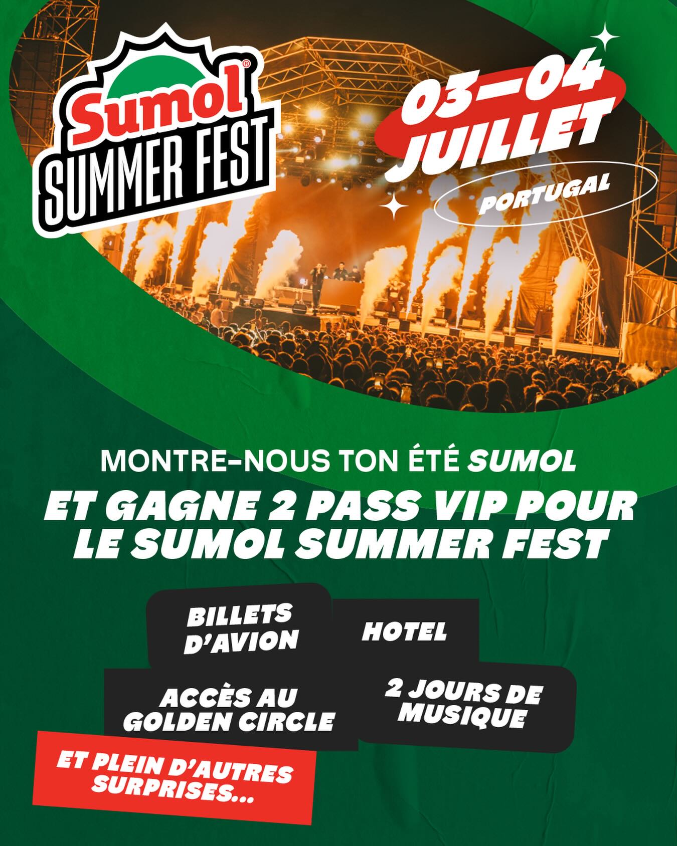 Sumol Facebook ad: Cet été, on t’emmène au Portugal.
