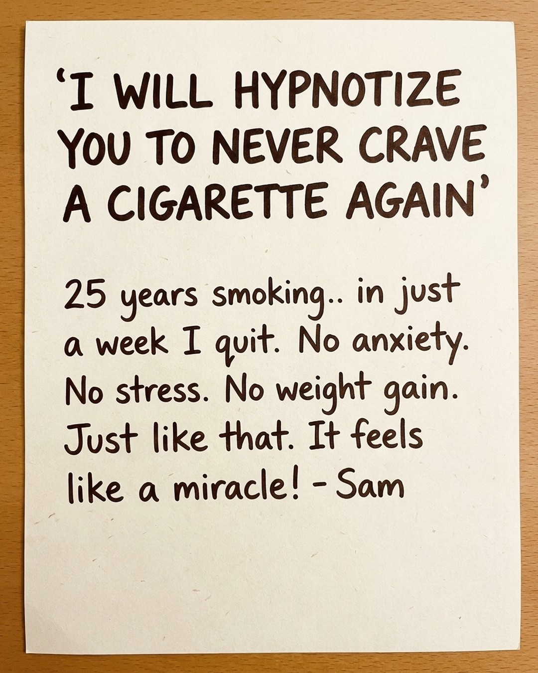 Hypnotherapist - Dr. Mary Patnaude Facebook ad