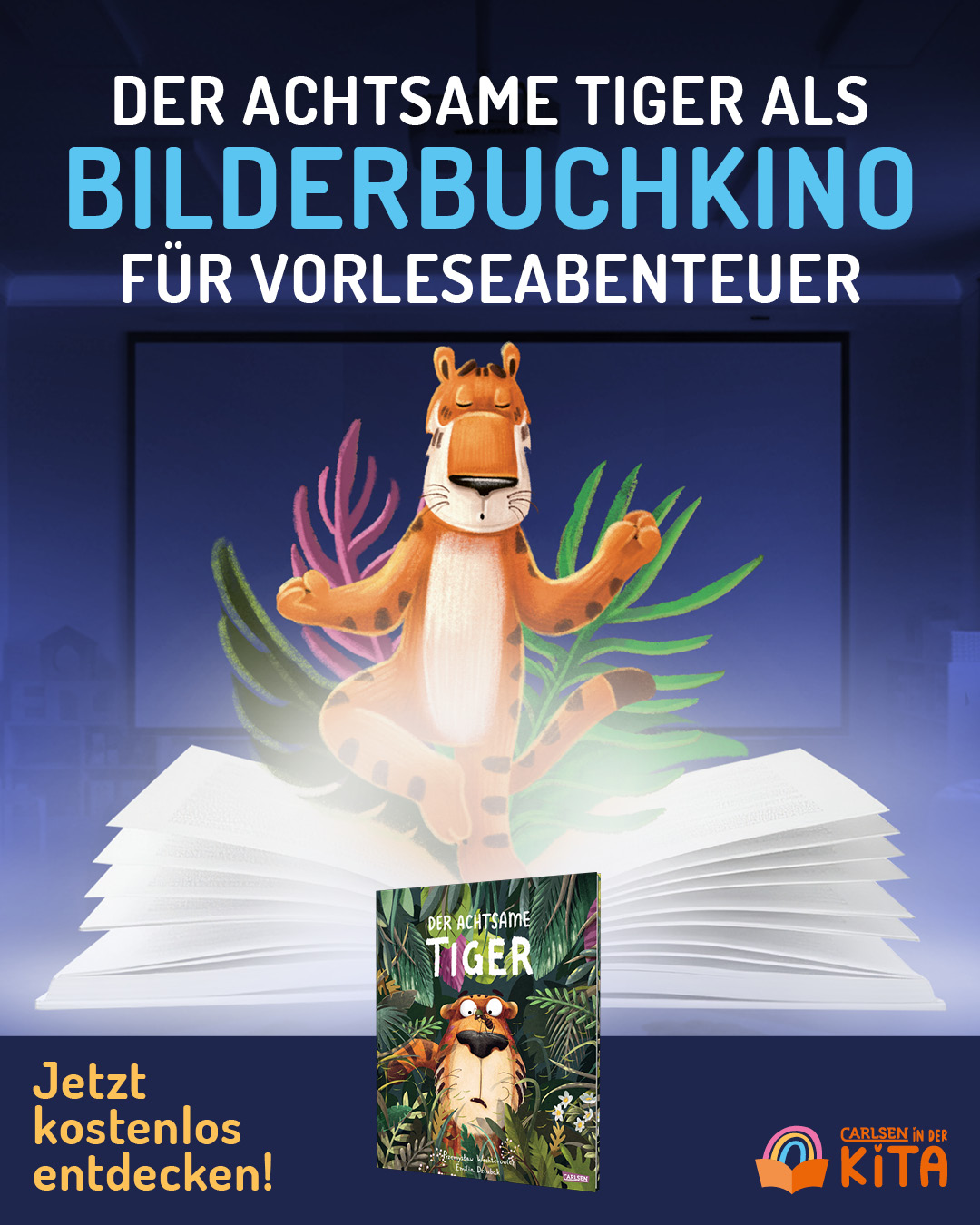 Carlsen Kinderbuch Facebook ad: Kostenlose Bilderbuchkinos von Carlsen für Kita und Schule