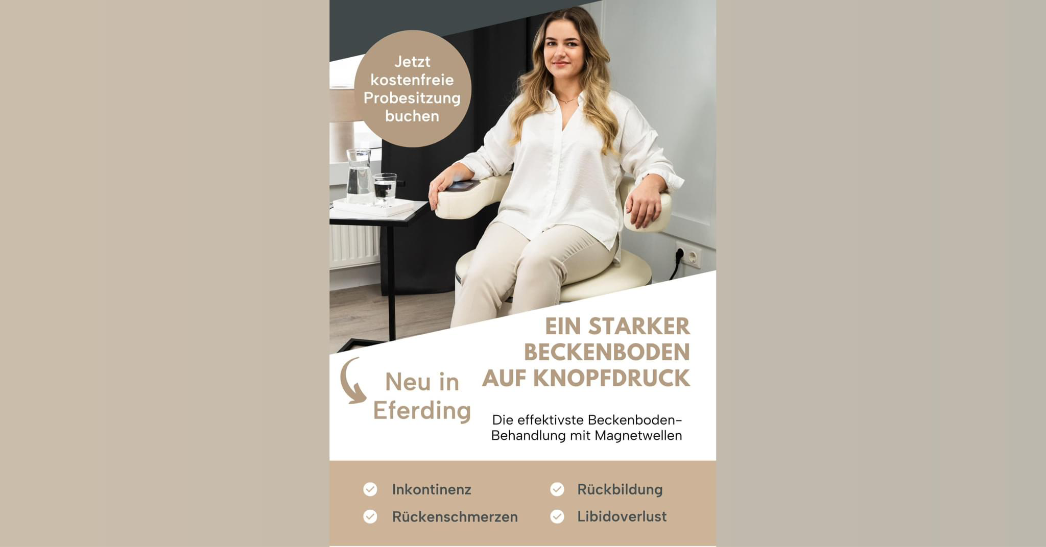 Shiatsu-am-Hof Facebook ad: Beckenbodenstuhl