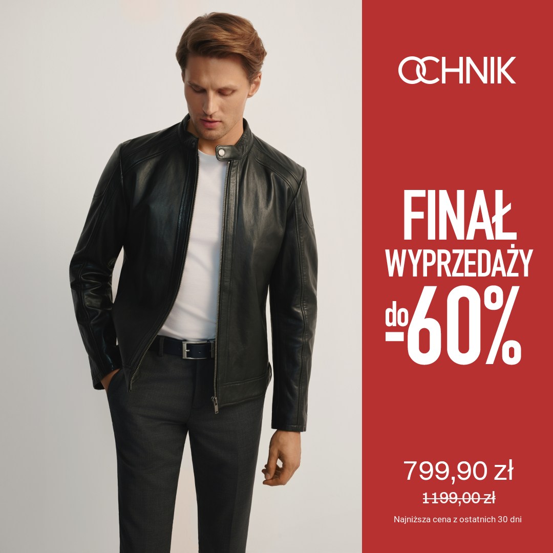 OCHNIK Facebook ad: Postaw na kurtki OCHNIK, które łączą ponadczasowy styl…