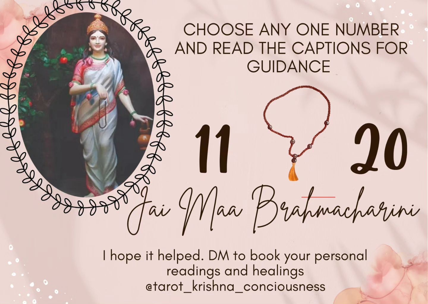 tarot_krishna_conciousness Facebook ad: 9 days 9 different guidance regarding every aspect…