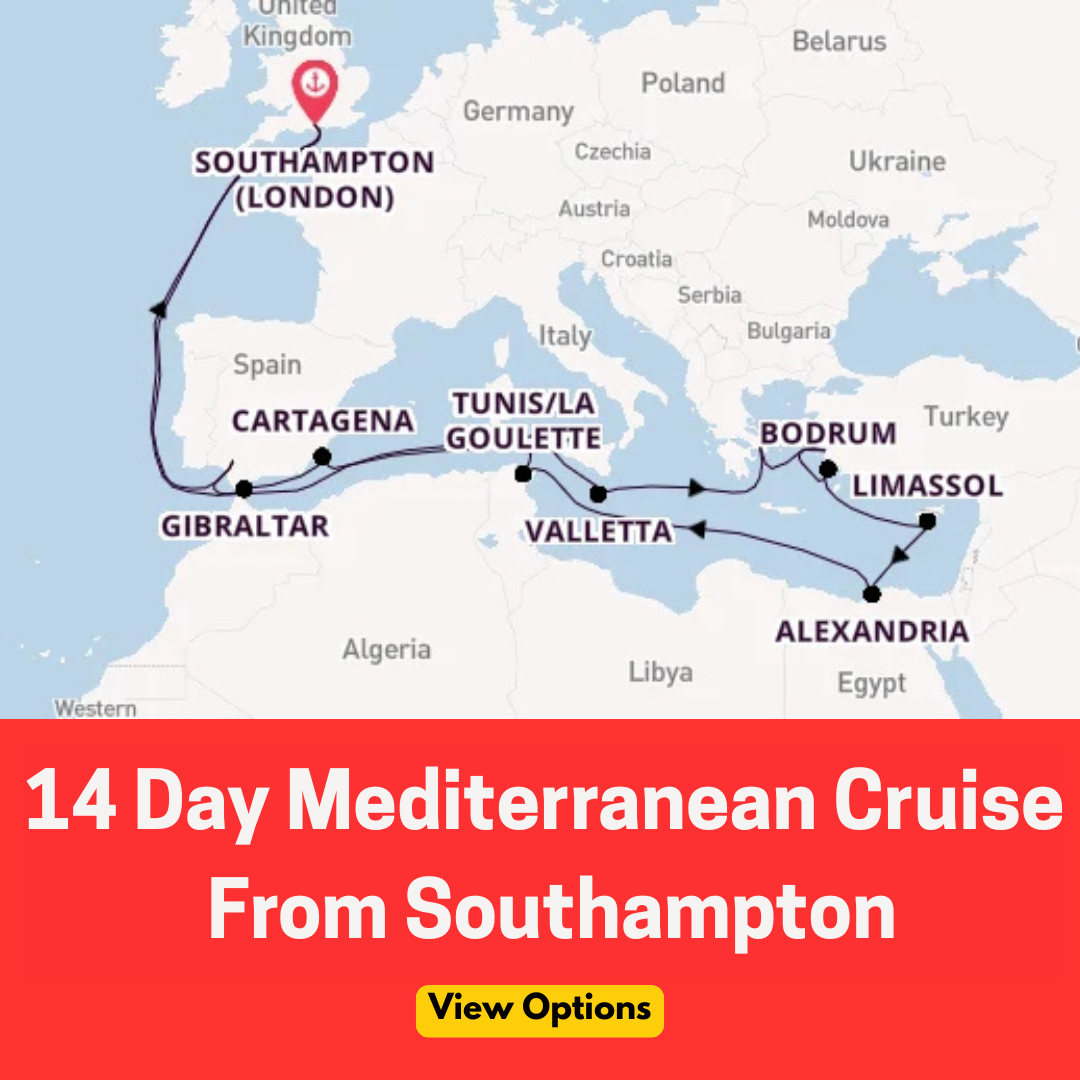 Health Biz Facebook ad: 14 Day Mediterranean Cruise From Southampton
