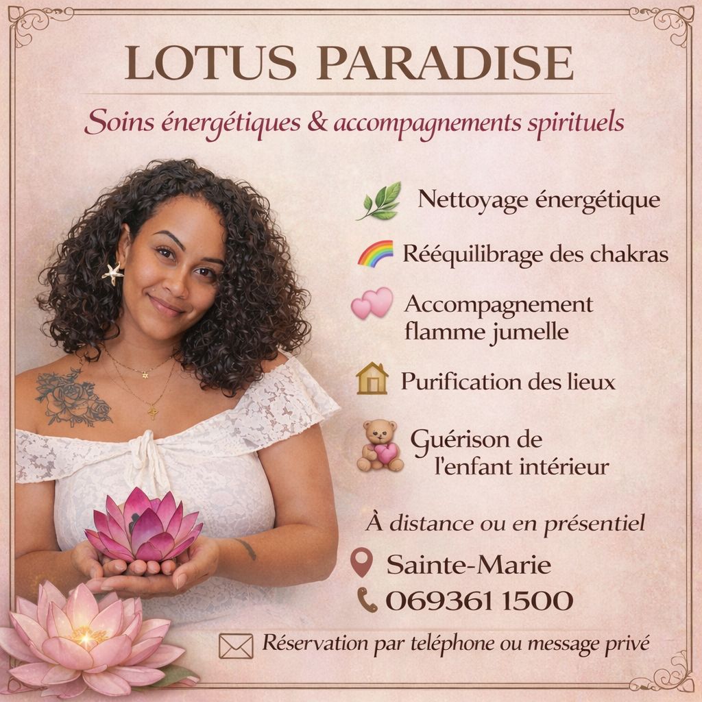 Lumiere d'amour & d'âmes Facebook ad: LOTUS PARADISE ~Cabinet de soins énergétiques, Praticienne…