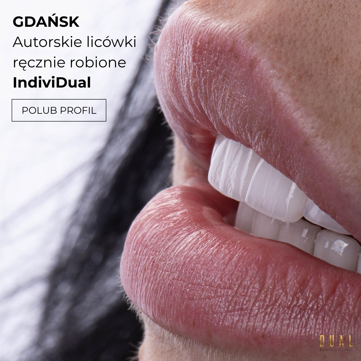 Dual Dental Clinic Facebook ad: Nowe zęby to ogromna odpowiedzialność.