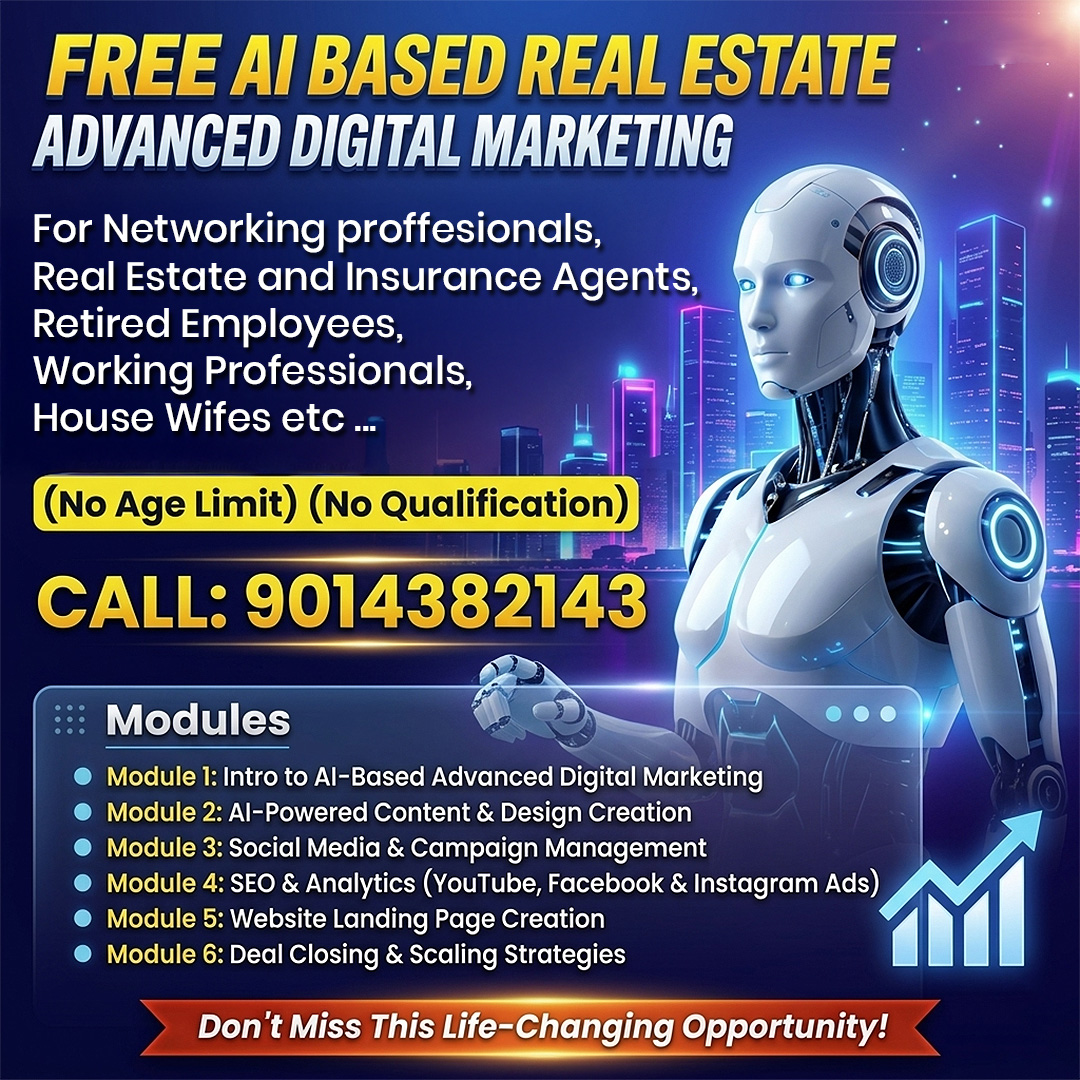 Openplotrealestate Facebook ad: We are offering a FREE AI-Based Digital Marketing Course…