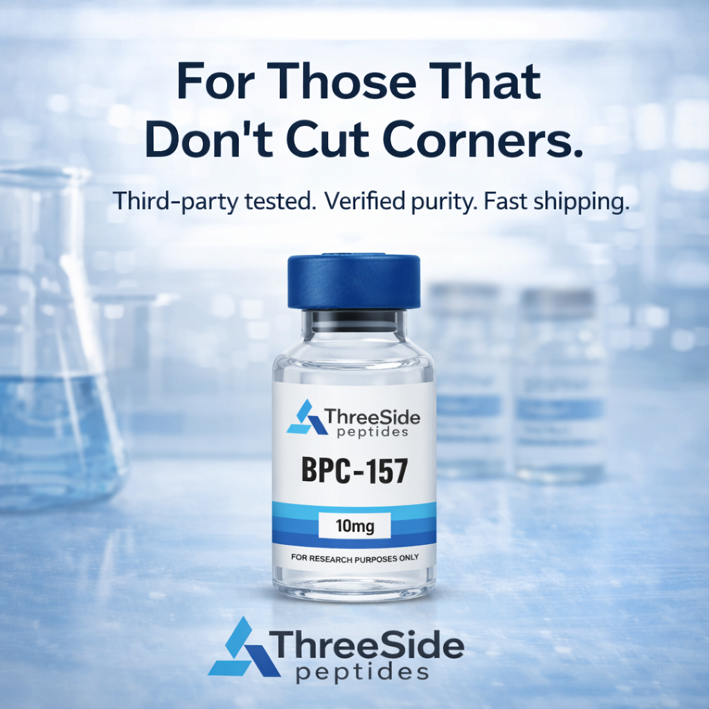 ThreeSide Peptides Facebook ad: 25% Off Verified Peptides