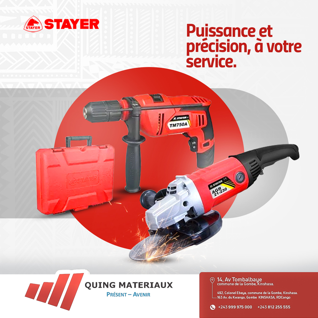 QUING Materiaux Facebook ad: Vous construisez, rénovez ou bricolez à Kinshasa?