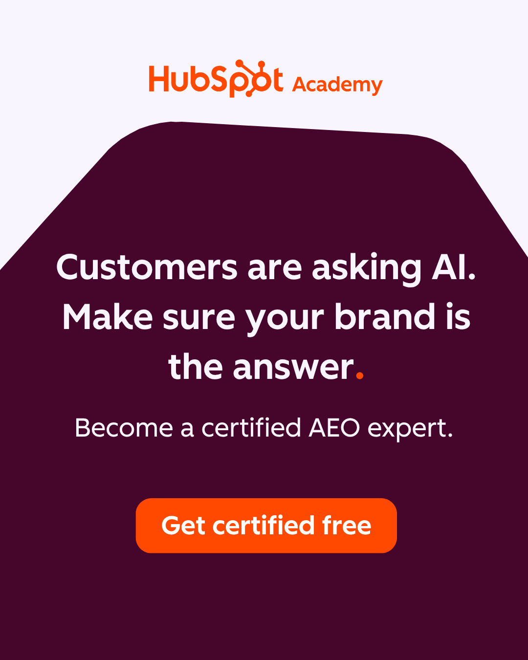 HubSpot Academy Facebook ad