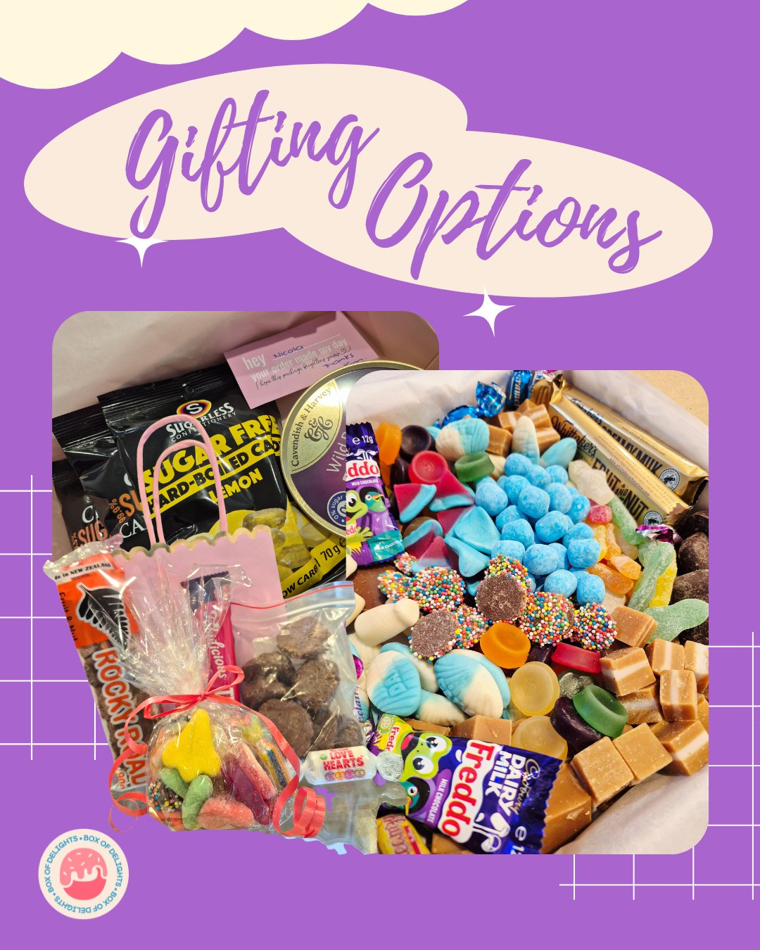 Box of Delights Lolly Shop Facebook ad