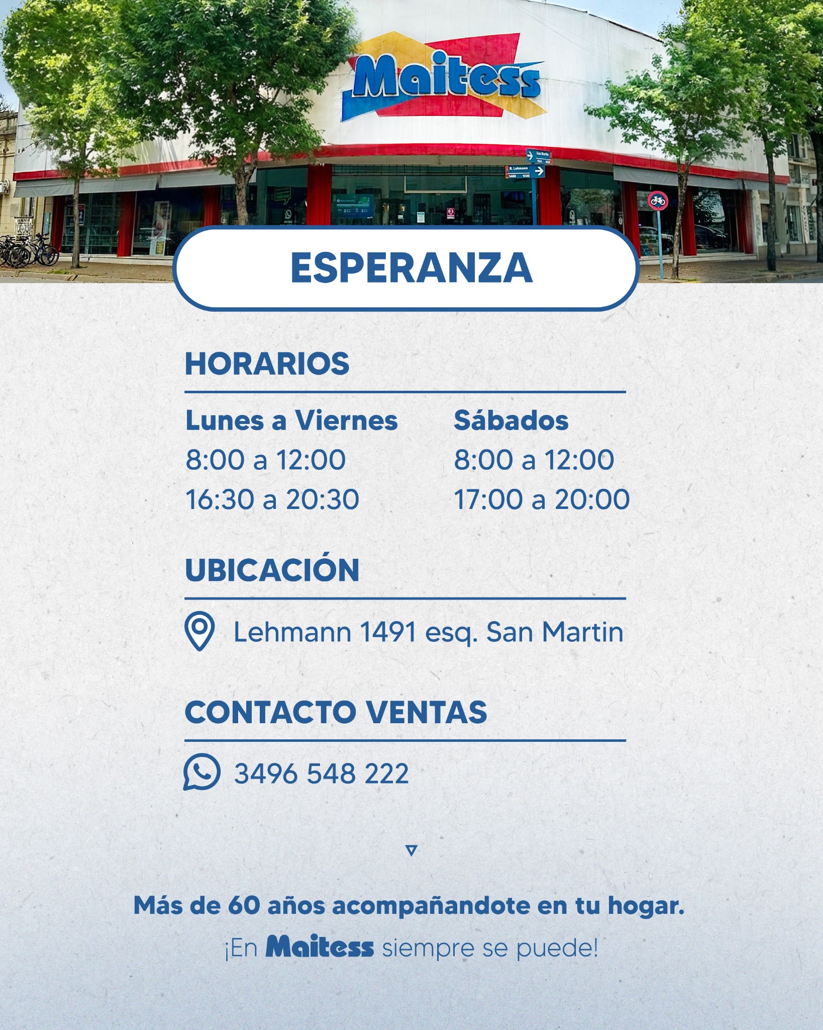 Maitess S.A. Facebook ad: Maitess, calidad y confianza cerca tuyo.