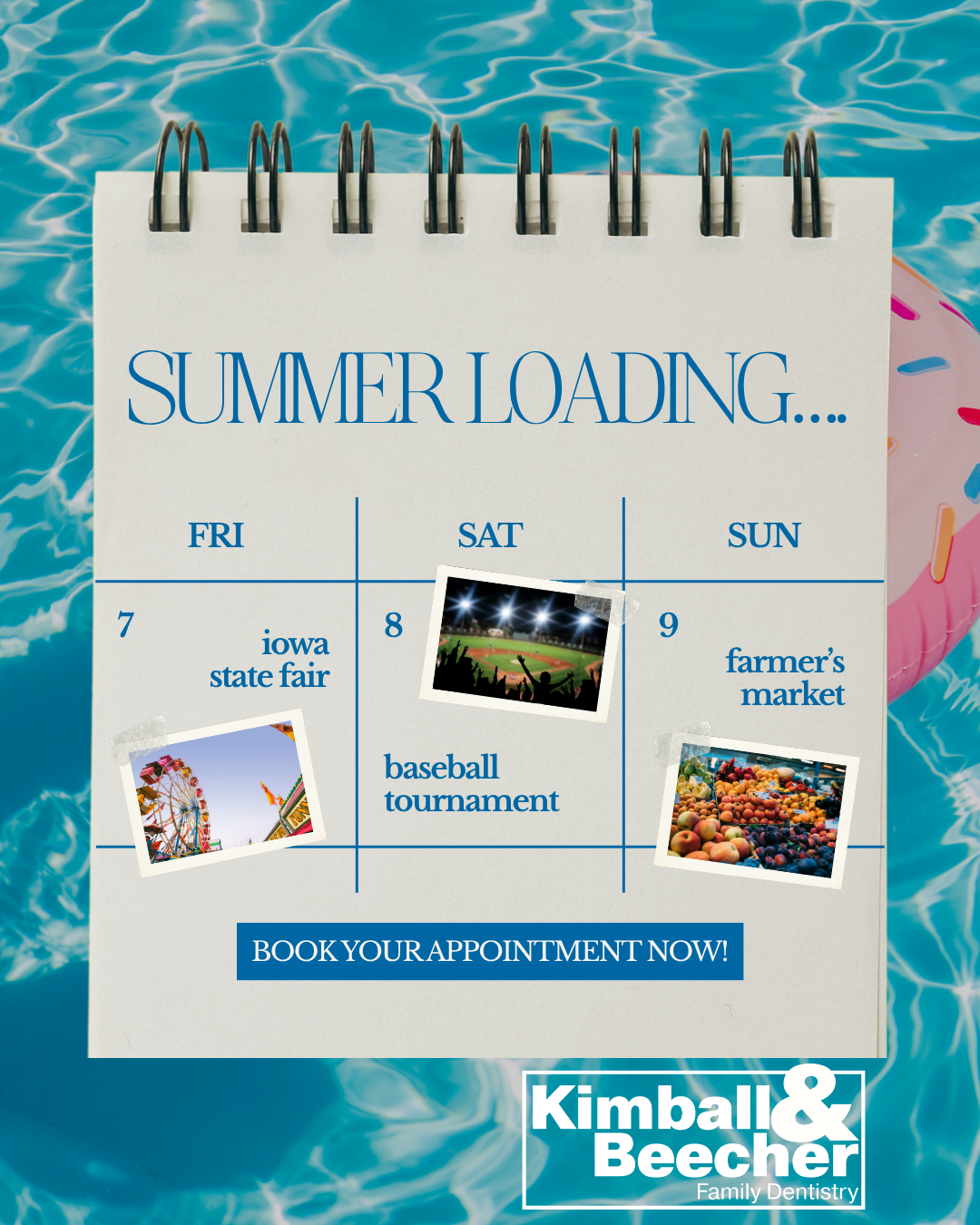 Kimball and Beecher Family Dentistry Facebook ad: Summer is here!